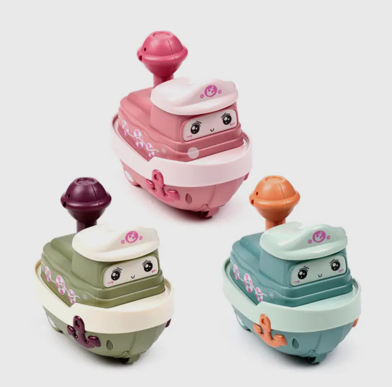 Cute Ship Friction Push/Pull Action Toy