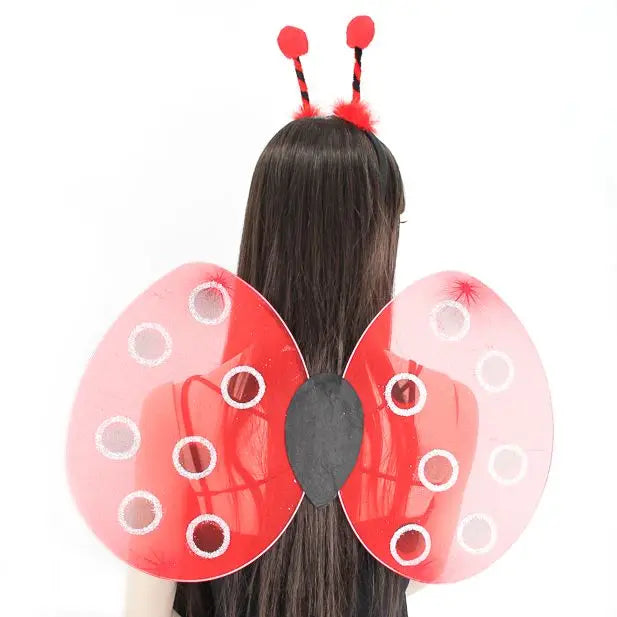 Ladybird Style Wings and Headband Deeley Bopper Set