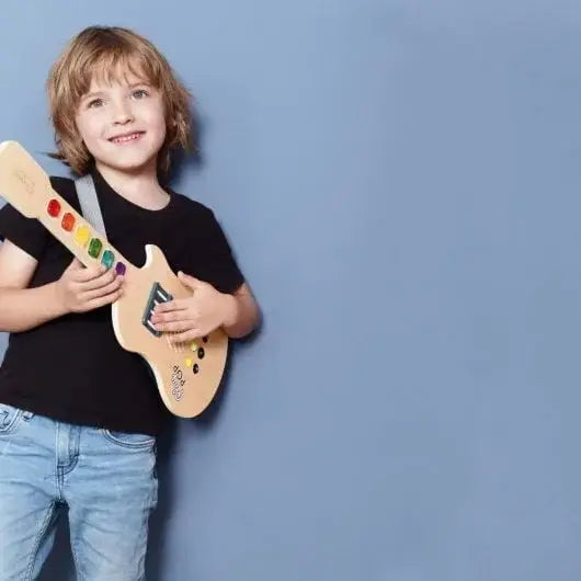 Electric Wooden Glowing Guitar