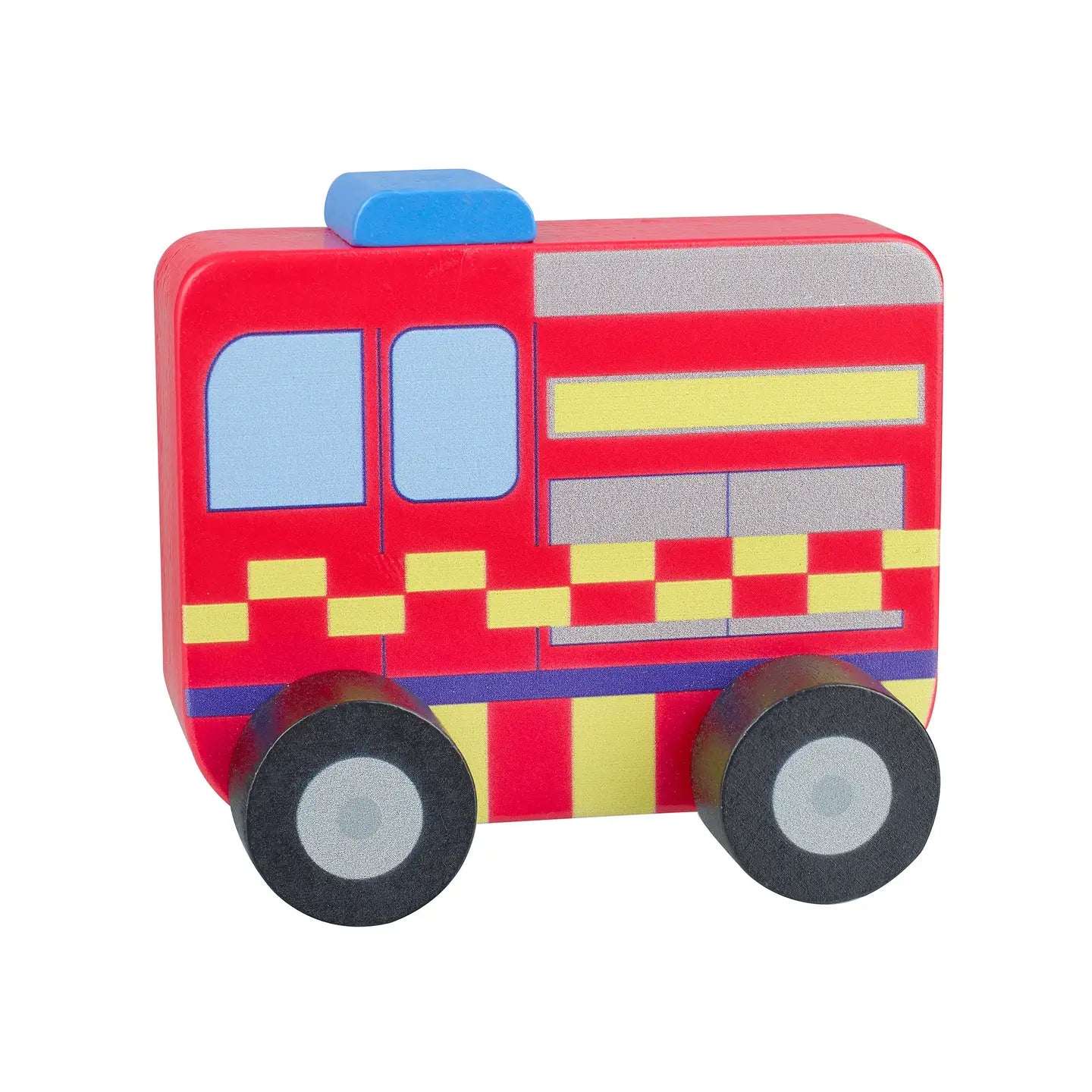 Fire Engine First Wooden Push Toy