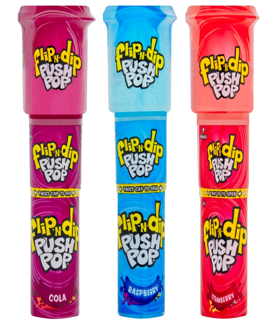 Bazooka Push Pop Flip-N-Dip