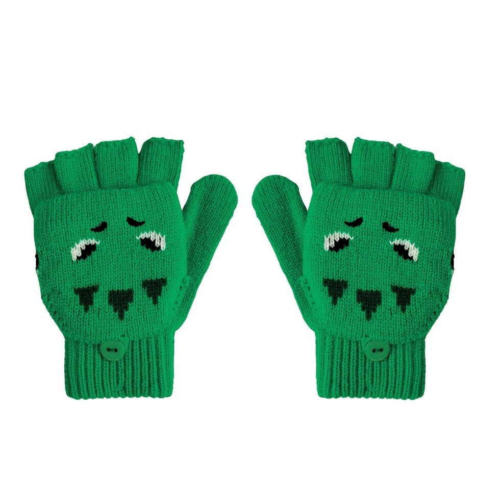 T-Rex knitted gloves
