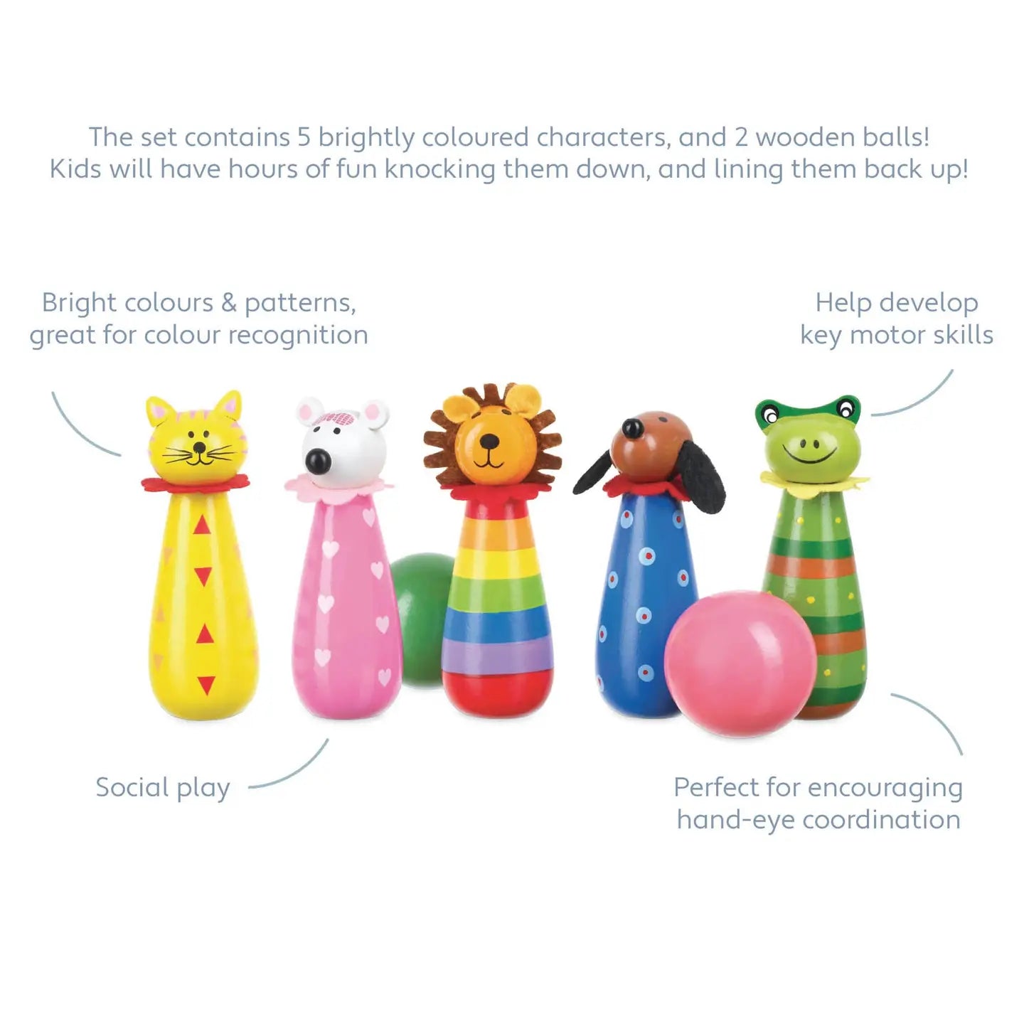 Animal Wooden Skittles