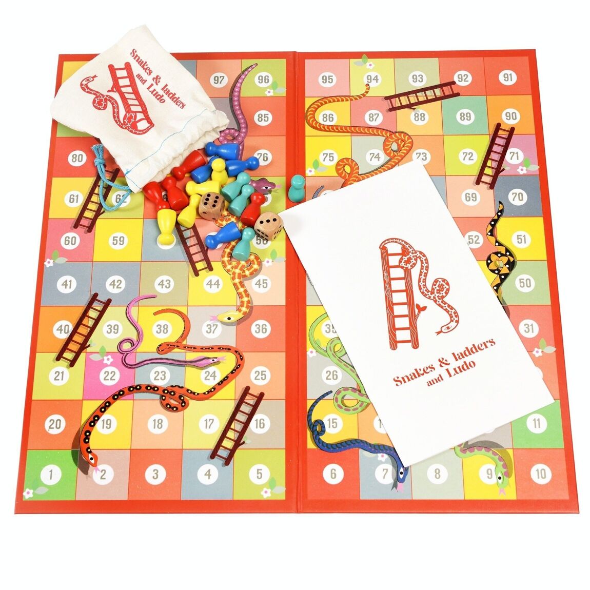 Snakes & ladders and ludo double-sided board game