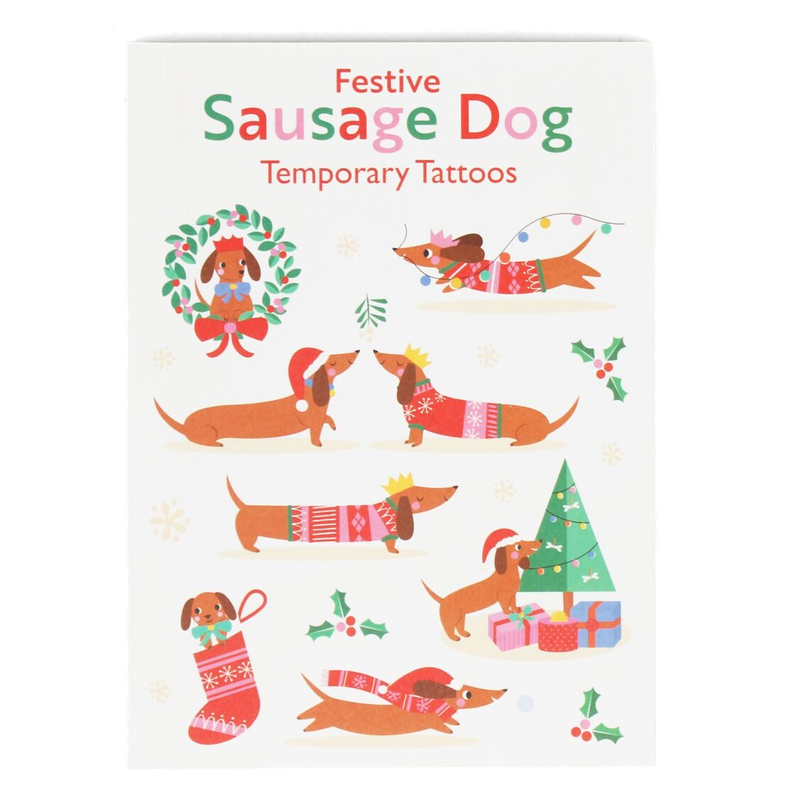Festive Sausage Dog Tattoos