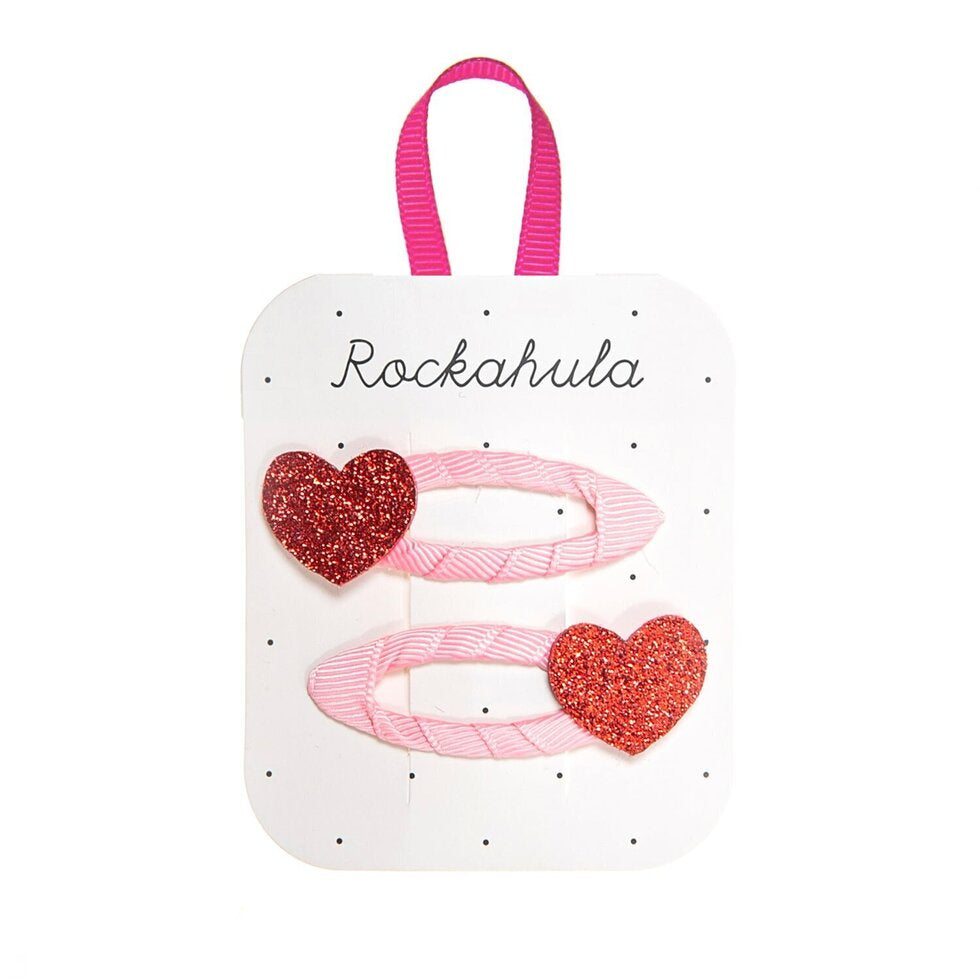 Heart Glitter Clips