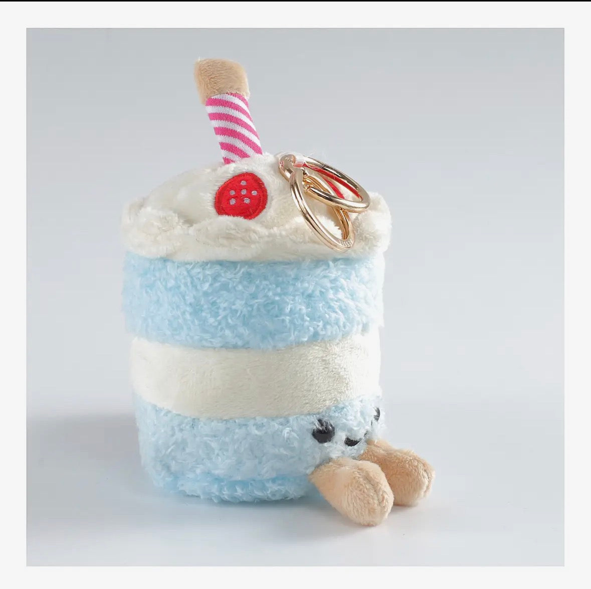 Birthday Cake Bag Charm - Blue