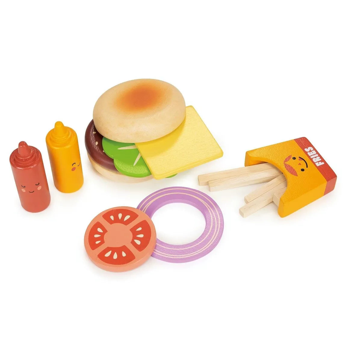 Mentari Wooden Toy Take-out Burger Set For Kids