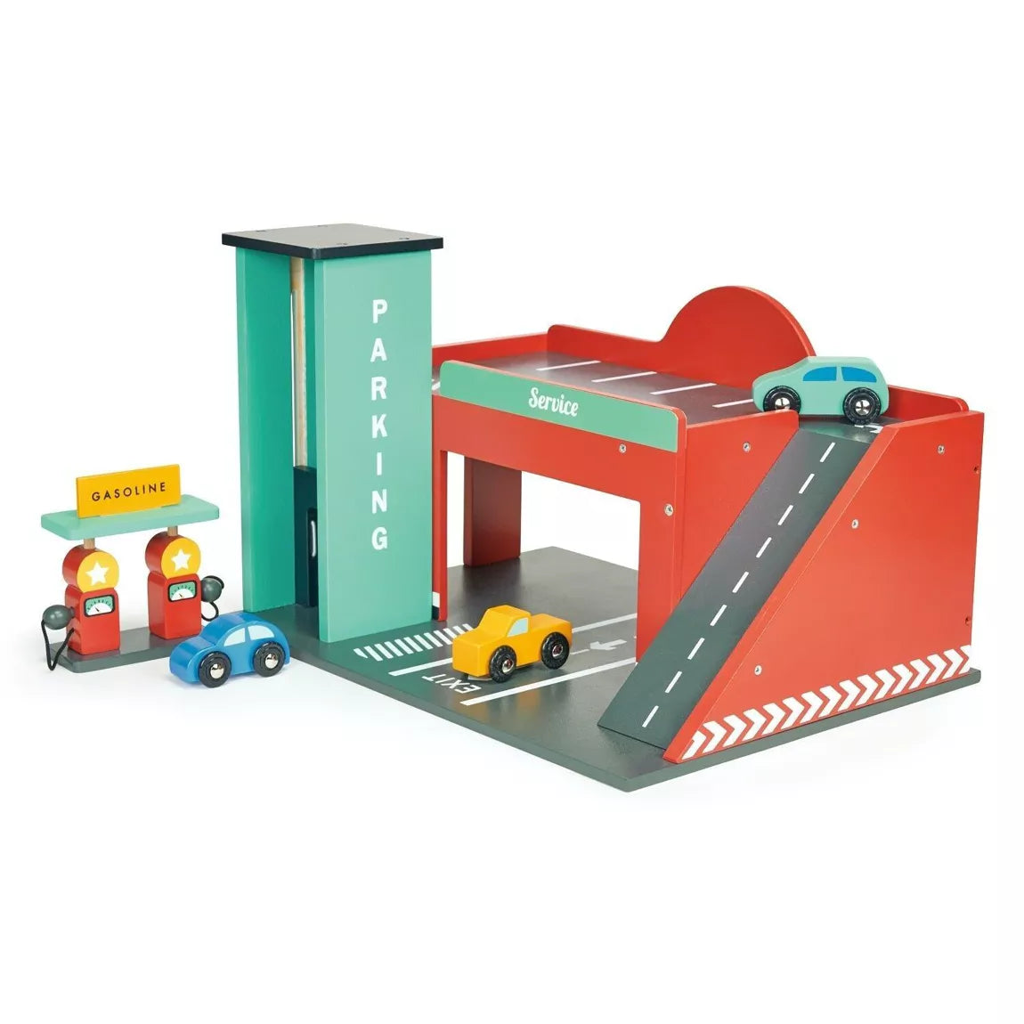 Mentari Wooden Toy Gas Station