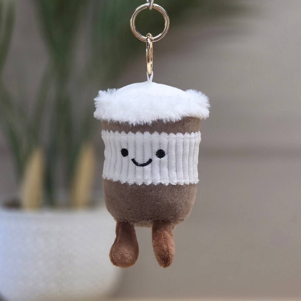 Plush Coffee Cup Bag Charm