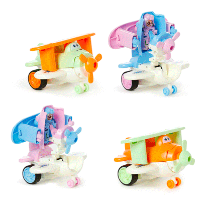 Friction Bursting Aeroplane Action Toy