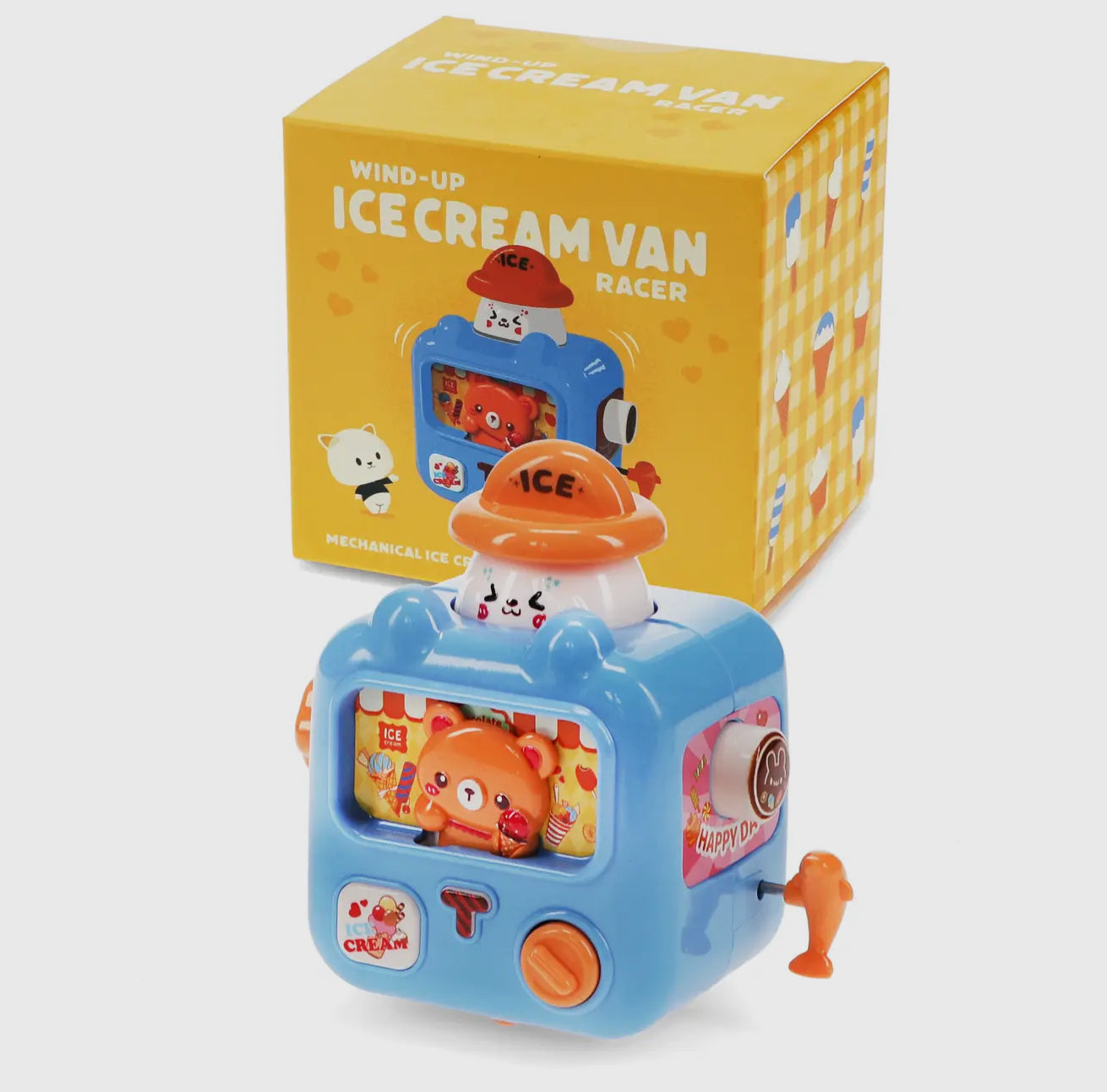 Wind Up Ice Cream Van Racer - Blue
