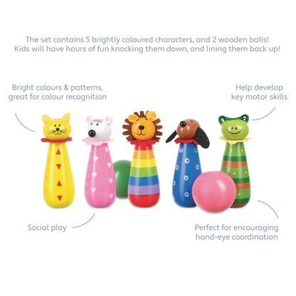 Animal Wooden Skittles