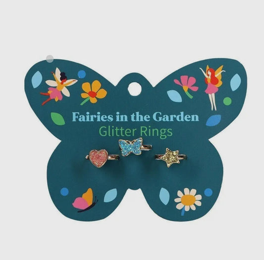 Glitter Rings (Set of 3) - Fairies in the Garden