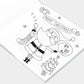 Children's Christmas Colouring Book - Santa Scene