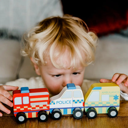 Fire Engine First Wooden Push Toy