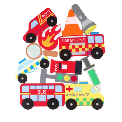 Emergency Services Wooden Stacking Game