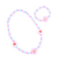 Flower Stretch Bead Necklace and Bracelet Set