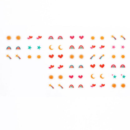 Stick on earrings (30 pairs) - Cosmic Love