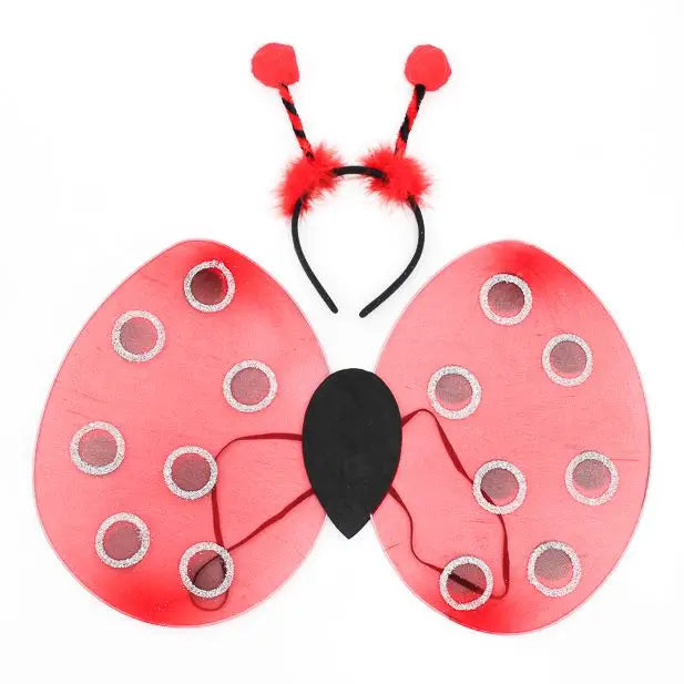 Ladybird Style Wings and Headband Deeley Bopper Set