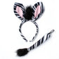 Zebra Ears and Tail Dress Up Set