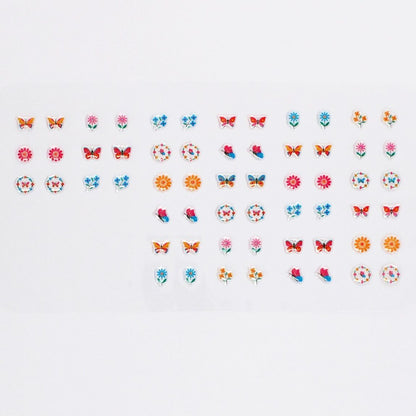 Stick on earrings (30 pairs) - Floral Flutter'