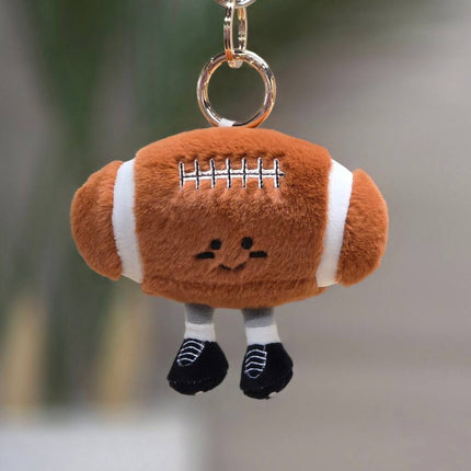 Plush Rugby Ball Bag Charm