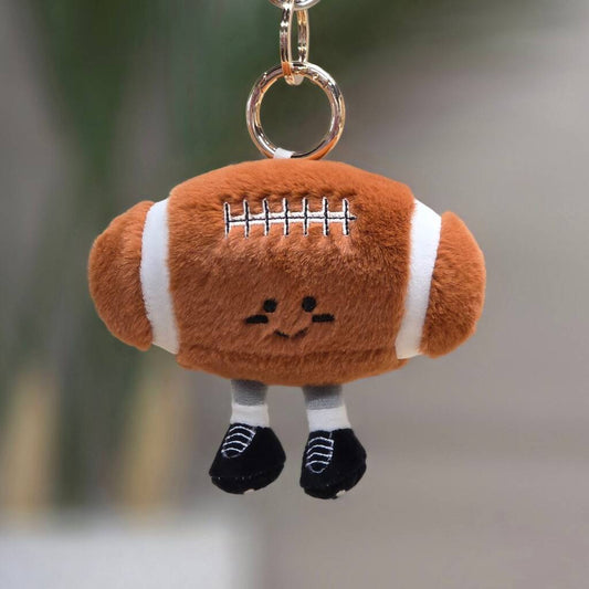 Plush Rugby Ball Bag Charm