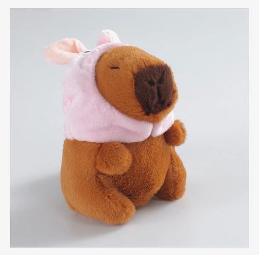 Pink Rabbit Capy Keyring