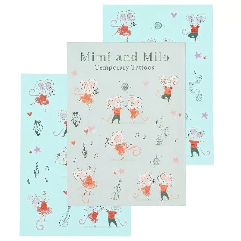 Mimi and Milo Temporary Tattoos