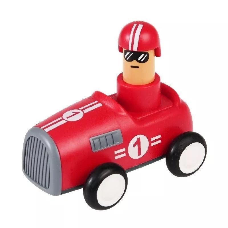 Push down action racing car - Red