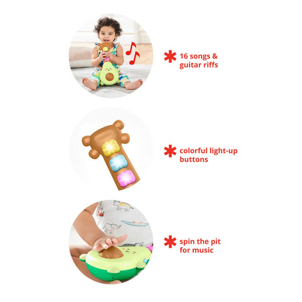Skip Hop Farmstand Rock-A-Mole Guitar Musical Avocado Toy