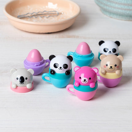 Mini berry scented lip balm - Teacup animal friends